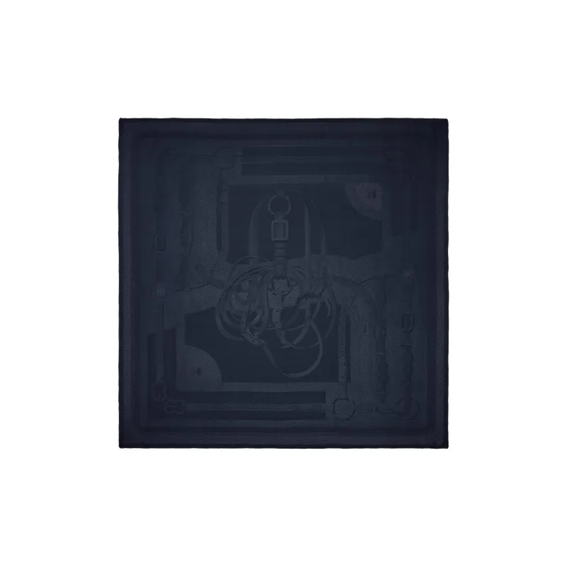 HERMES Silk Scarves Women's Marine Blue-0