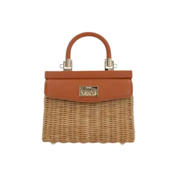 Rodo Rattan Handbag Women's Sand & Beige