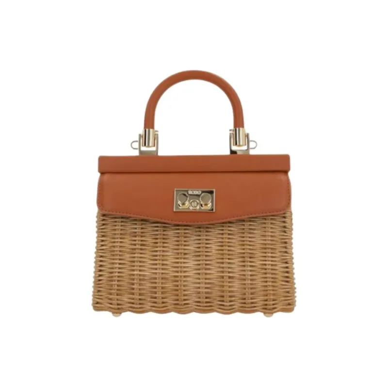 Rodo Rattan Handbag Women's Sand & Beige-0