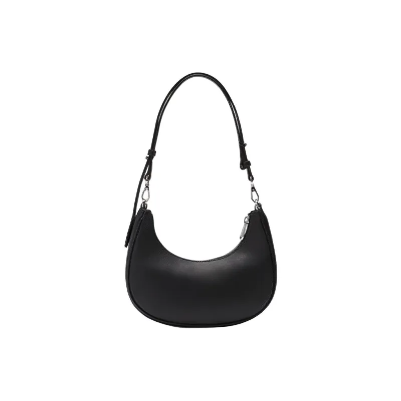 ORYANY Cow Leather Crescent Bag Shoulder Bag Crossbody Bag Women's Black-3