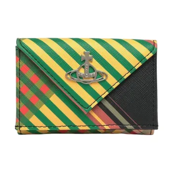 Vivienne Westwood Saffiano PU Wallet Women's Yellow & Green