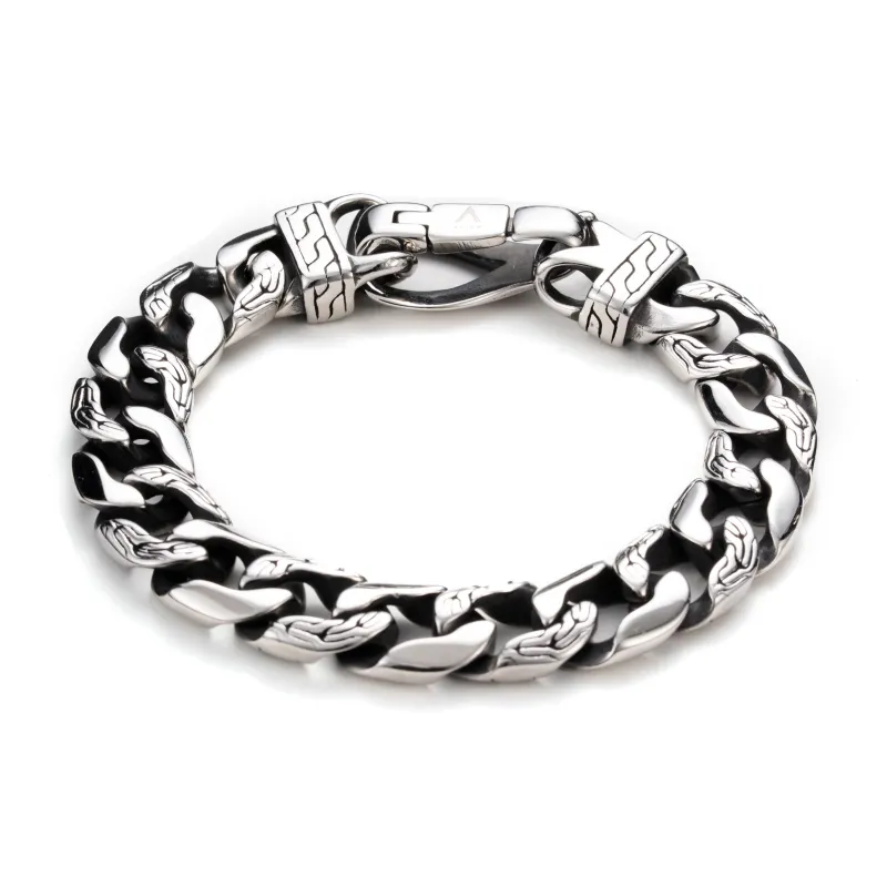 ACIUM Steel, Black Silver Bracelets Unisex-0