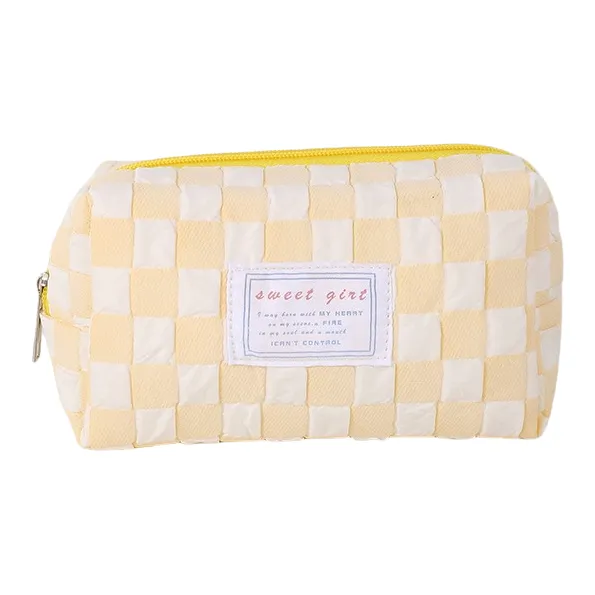 QEEDNS Checkerboard Good Looking Makeup Bags Portable On The Go-2