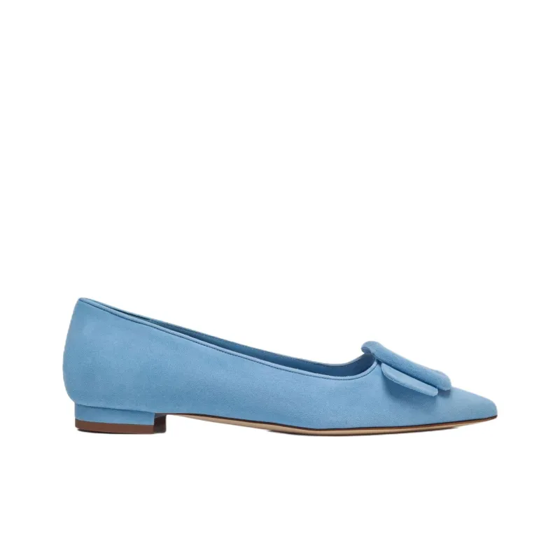 MANOLO BLAHNIK Maysalepump Casual Single Shoes Women's Blue-1