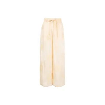 Zimmermann Acadian Floral embroidered Ramie Trousers