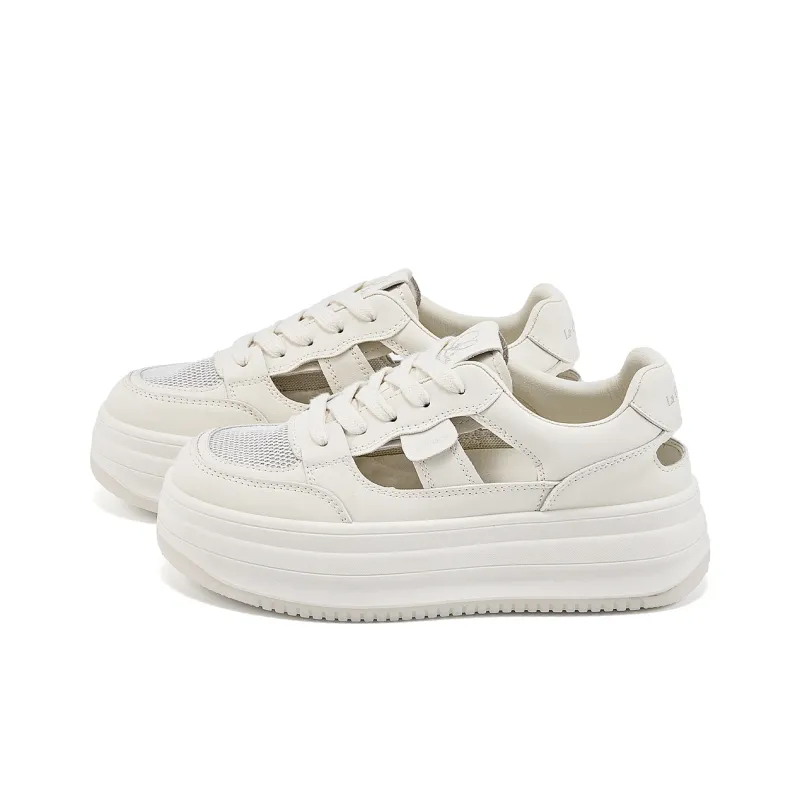 La Chapelle Low Top Skateboard Shoes Women's Beige-2