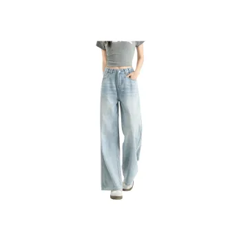 FAWENXIANGZI Jeans Women's Light Blue