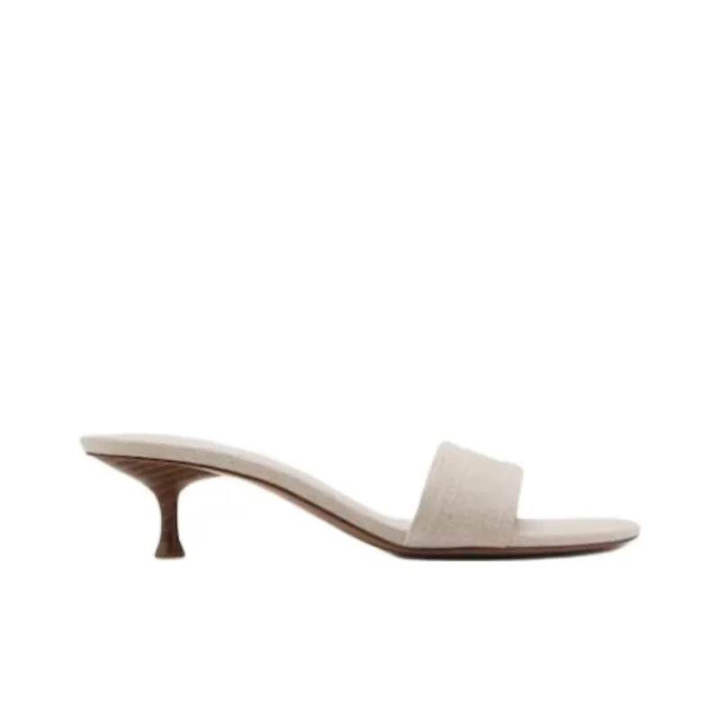 MANGO Abrasion Resistant Slide Slippers Women's Beige-1