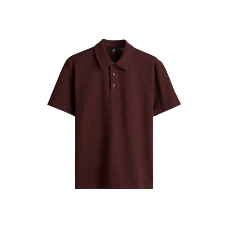 H&M Polo Shirts Men Burgundy-0