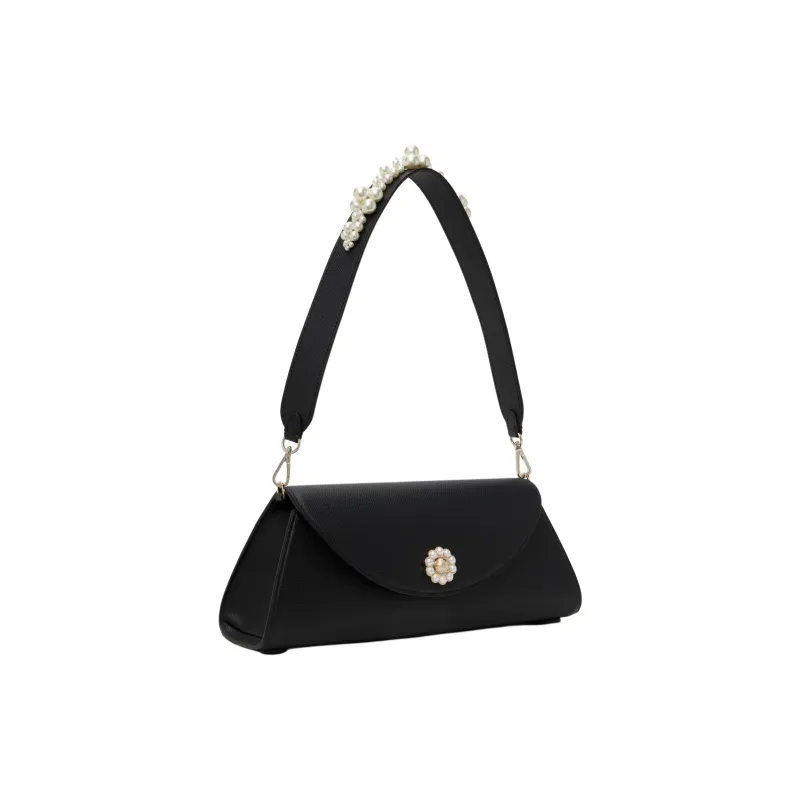 SIMONE ROCHA Leather Clutch Shoulder Bag Women's Black-1