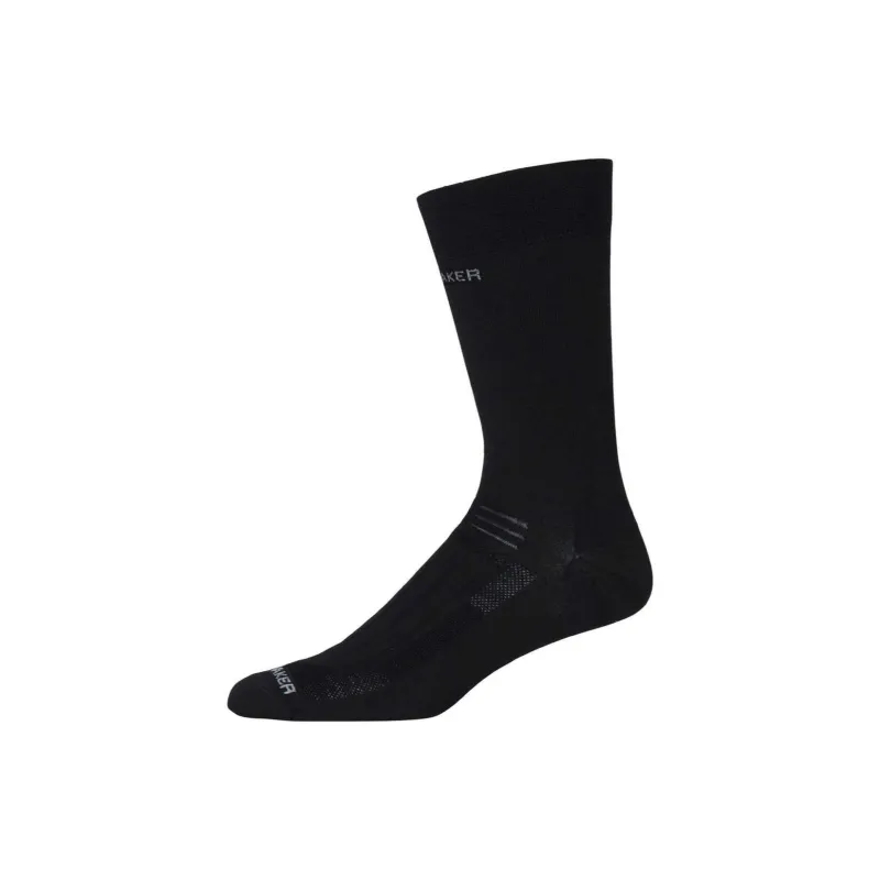 Icebreaker Hike Liner Crew Mid Calf Socks Men's 1 Pack Black-0