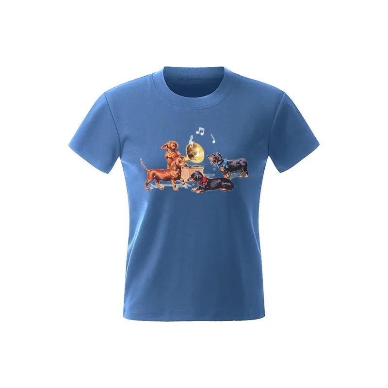 CHUANCHUANYEJIA Set in Sleeve T Shirt Women's-4