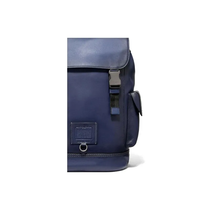 COACH Rivington Pure Cow Leather Backpack Tubas Men's Blue-1