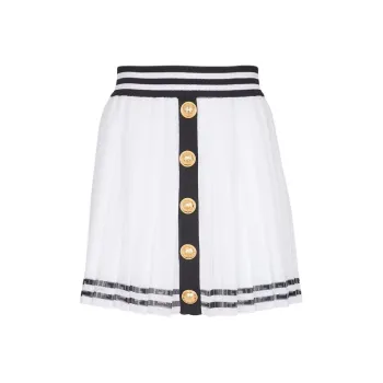 BALMAIN Casual Short Skirts Women's White