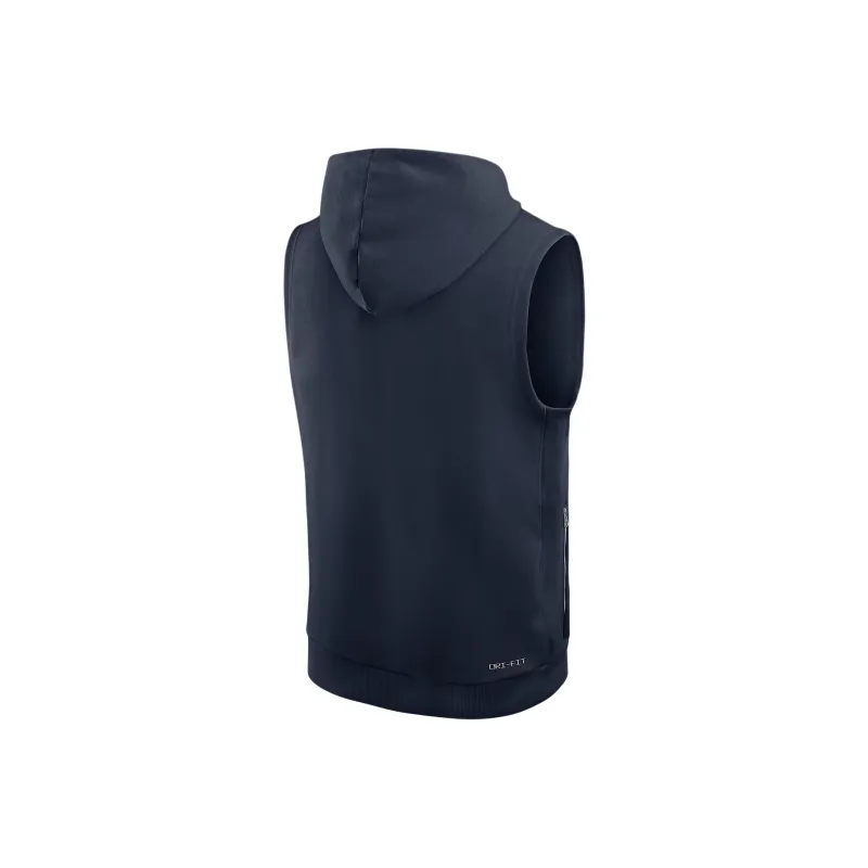 Nike Chicago Bears Sideline Men's Nike Dri FIT Nfl Sleeveless Pullover Hoodie-1