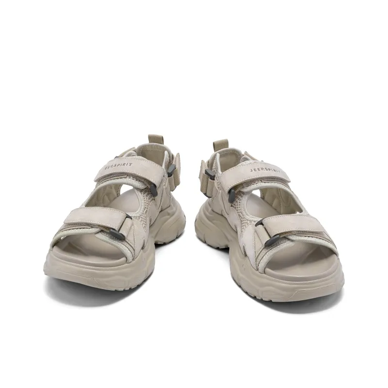 JEEP SPIRIT Beach Sandals Men's Beige-4