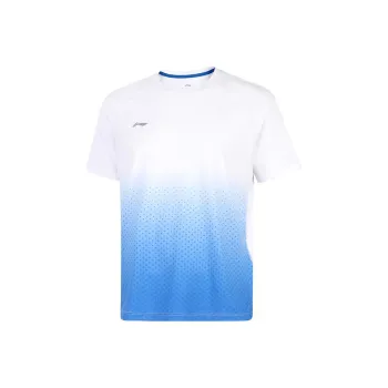 LiNing Sports Life Collection T Shirt Men's Standard White/Rowing Blue