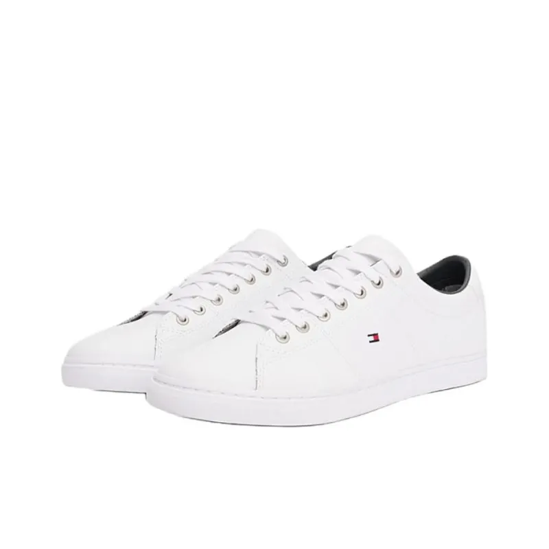 Tommy Hilfiger Trainers Low Top Skateboard Shoes Men's White-2