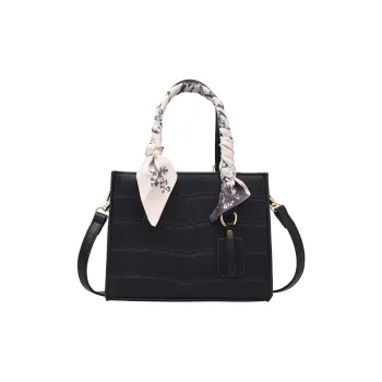Yalu PU Shoulder Bag, Crossbody Bag, Handbag Regular Women's Black/White