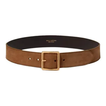 NILI LOTAN Copper, Calfskin Leather Belts Unisex Brown 