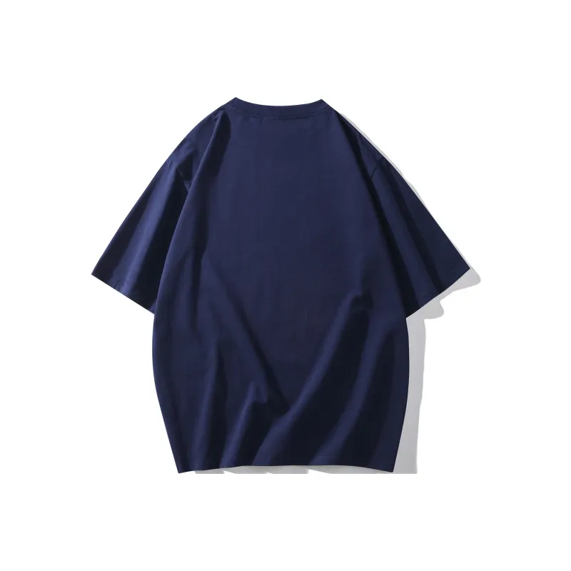 FONDLOOK T-Shirts Unisex Navy Blue-1