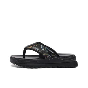 HUNU Slip Resistant Flip Flops Men's Black
