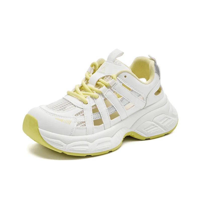 La Chapelle Low Top Chunky Sneakers Women's Yellow-1