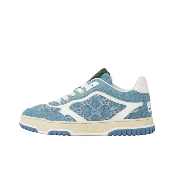 GUCCI Re Web Low Top Skateboard Shoes Women's Blue