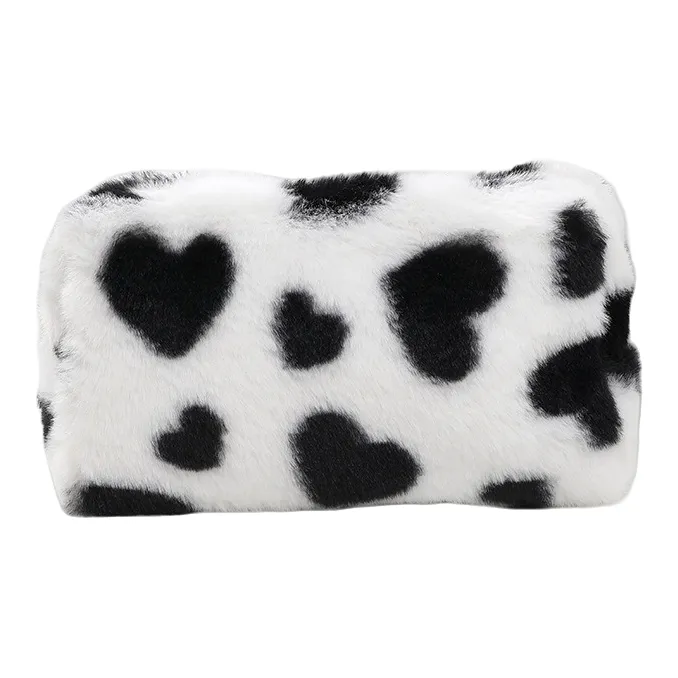 QEEDNS Instagram Style Cute Heart Plush Bag Make up Tools 1 Pc-6