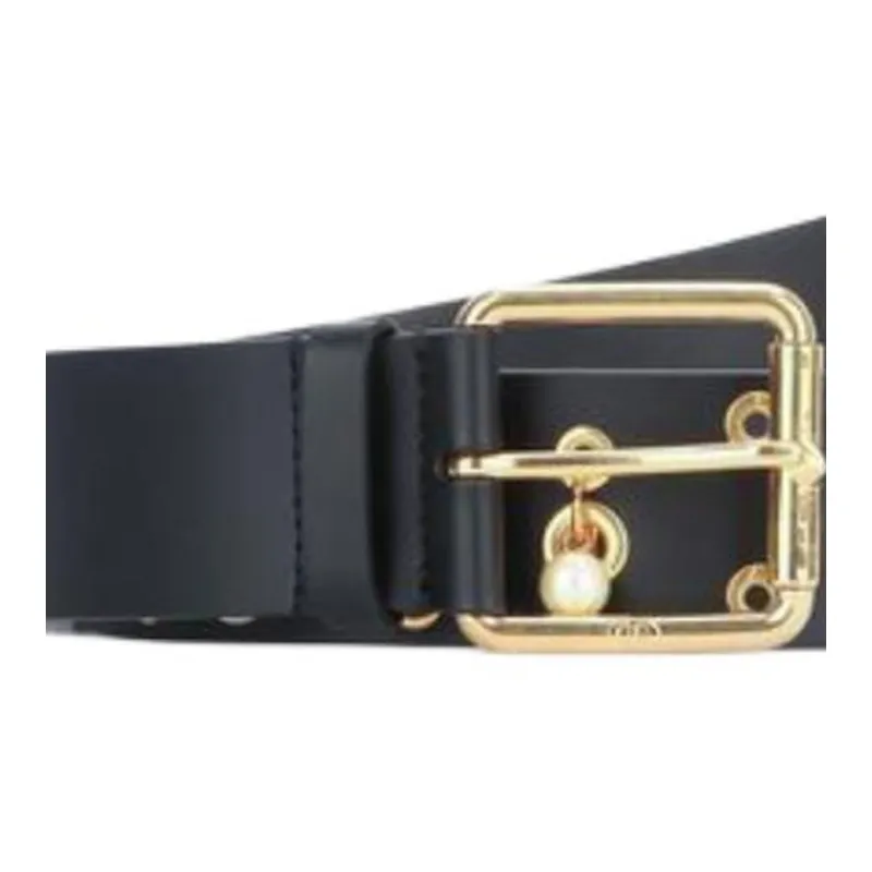 DIOR Calfskin Leather Belts Unisex Black Width 4cm-1