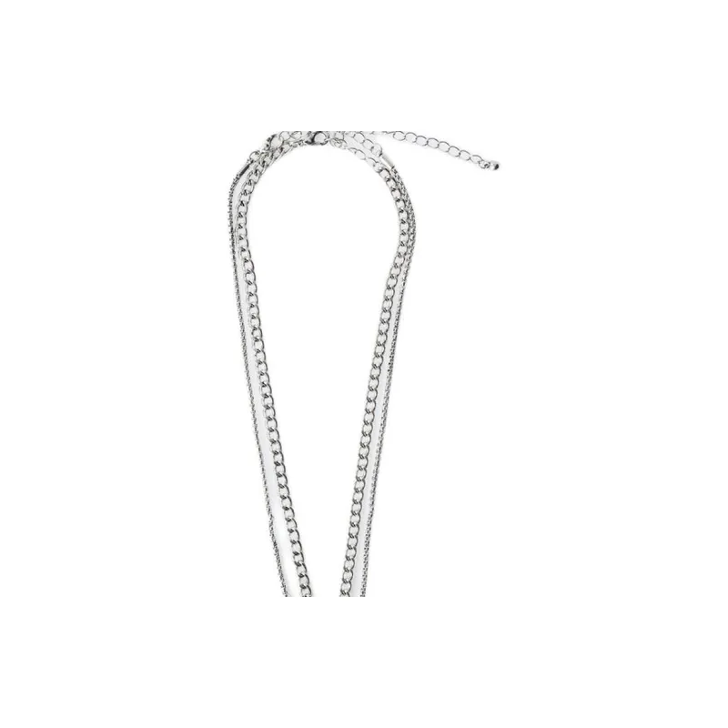 ZARA Plastic Necklaces Unisex Silver-2