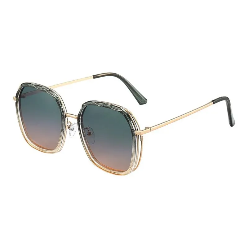 JEANSWEST TR/Memory Plastic Metal Square Sunglasses Unisex-3