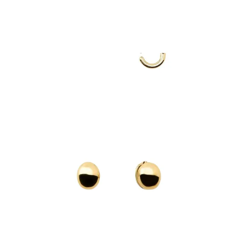 ZARA Metal Earrings Women's Gold-2