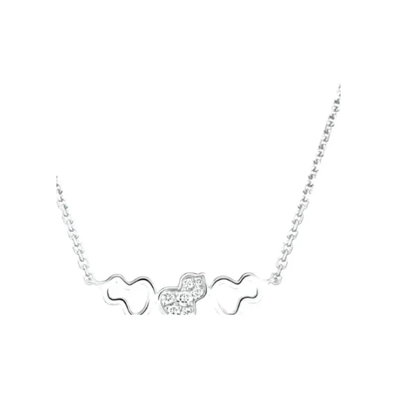 Qeelin 18K White Gold Necklaces Women's Silver-2