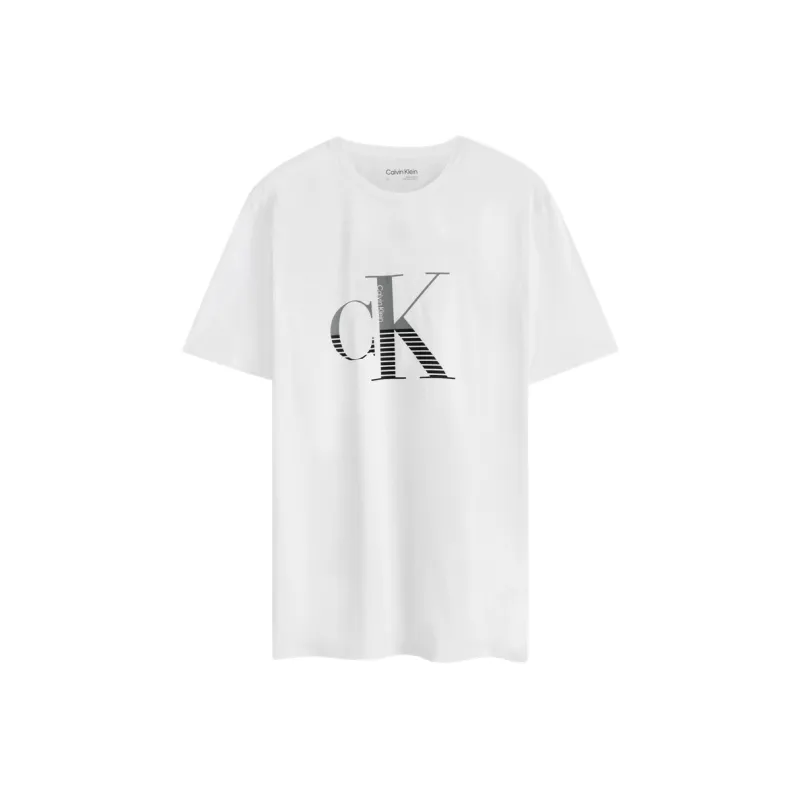 Calvin Klein T Shirts Men YAA Moon White-0