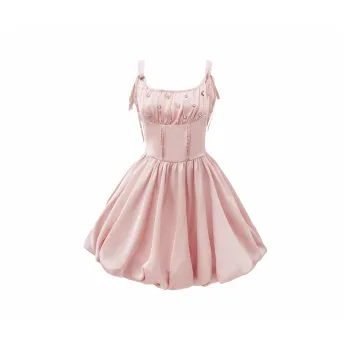 GUOZHEN Slip Dresses Women's First Cherry Blossom Pink