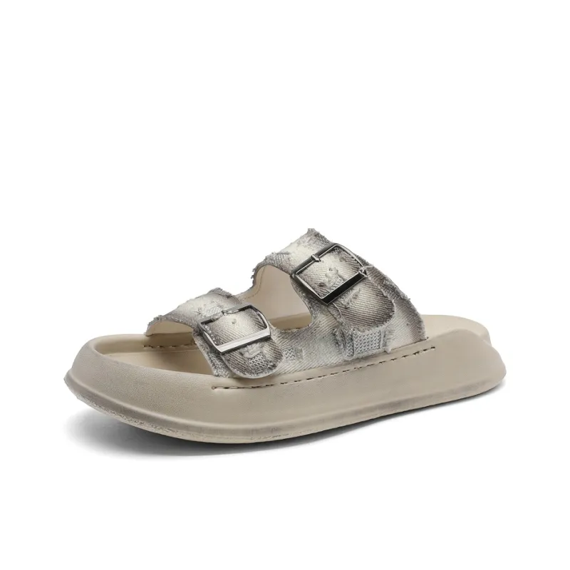 Roubini Beach Sandals Men Black Blue-1