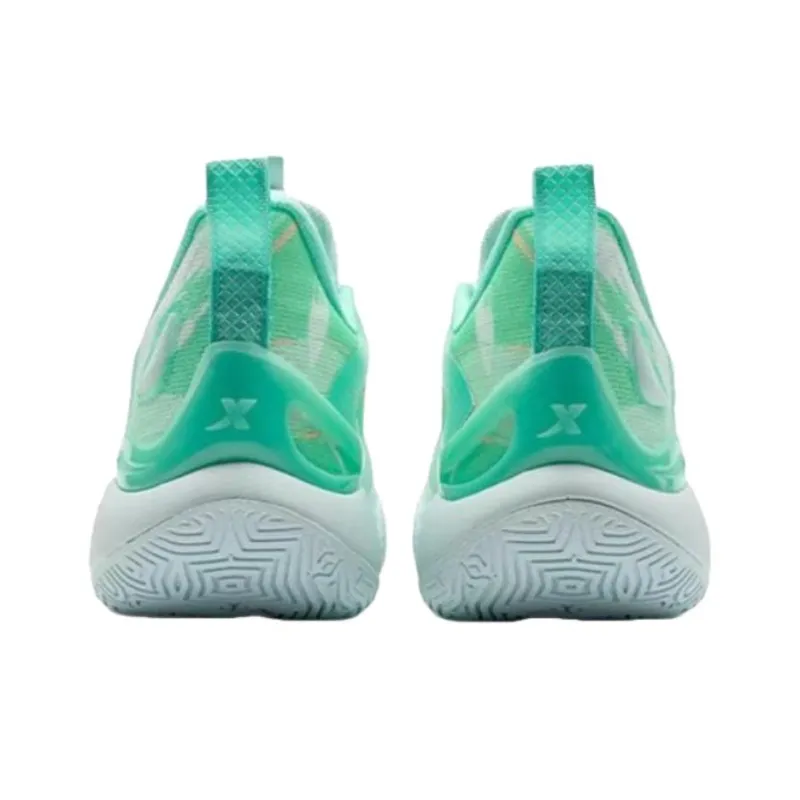 XTEP Wear resistant And Lightweight Low Top Torsion System Basketball Shoes Men's Cyan-3