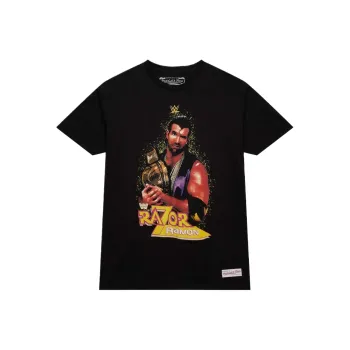 Mitchell & Ness Razor Ramon WrestleMania Legends T Shirt Men's Black