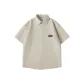 [Short-Sleeved Shirt]Apricot (Gradient Text Chest Logo)