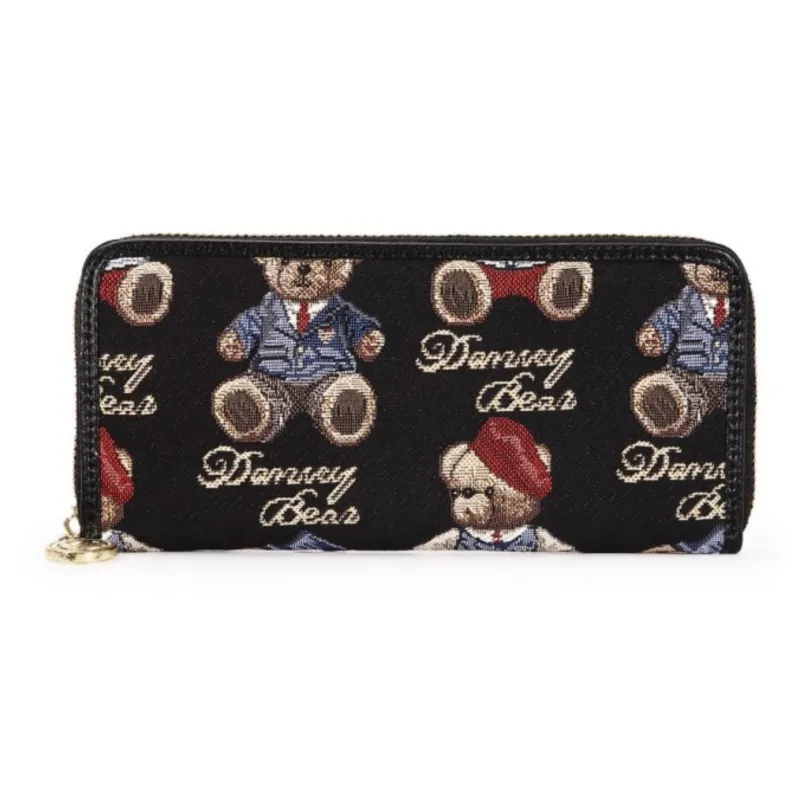 DANNYBEARJEANS Fabric Wallet Regular Unisex Vintage Bear Blue/Gentleman Bear Red/Gentleman Bear Black-5