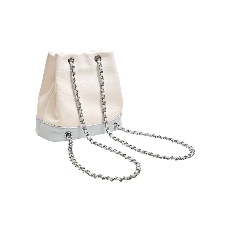 TOUTOU Synthetic Leather Backpack Women's Cream White-6