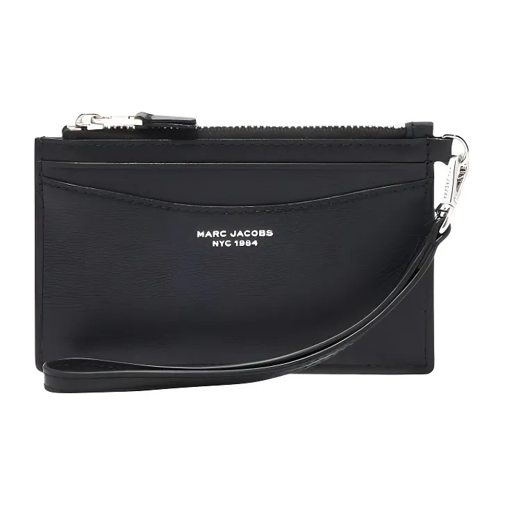 MARC JACOBS Goat Leather Wrist Bag Wallet Women's Black-1