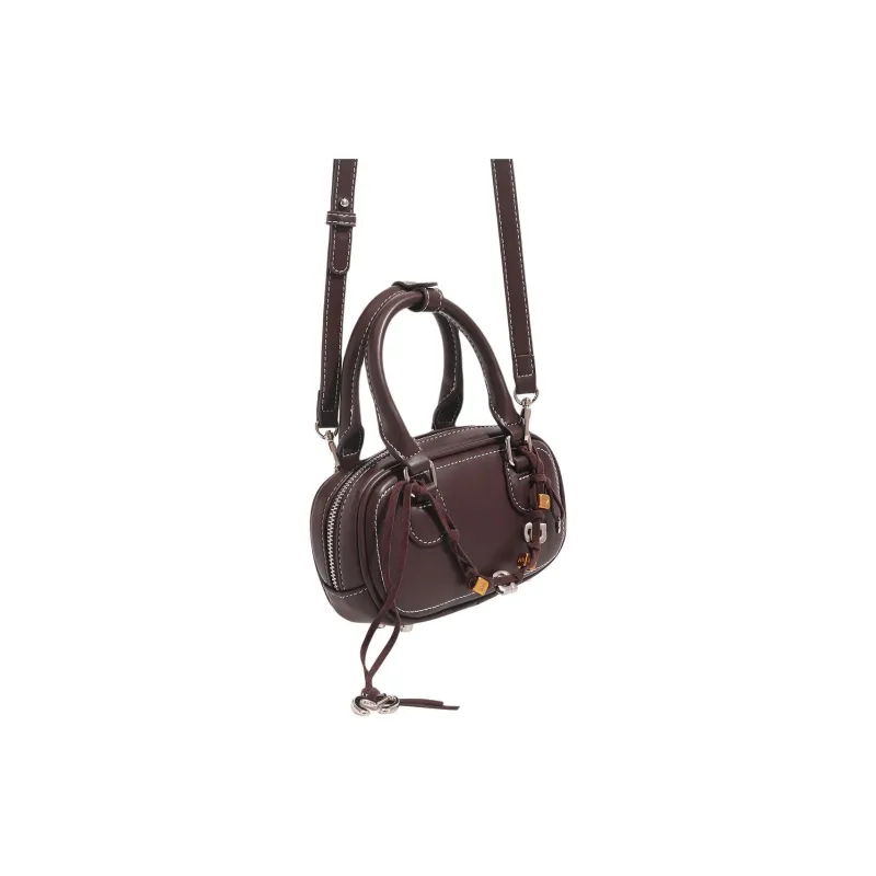 Pivsnu Synthetic Leather Shoulder Bag, Crossbody Bag, Handbag Women's Cream Yellow/Dark Chocolates-5