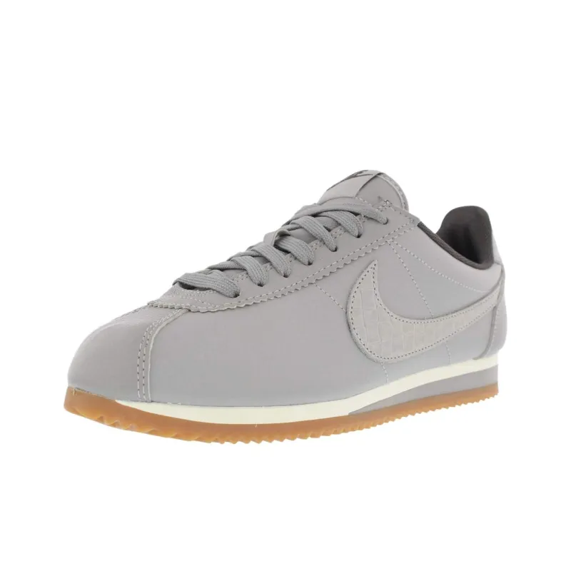 Nike Classic Cortez Anti Slip Wear Resistant Low Top Casual Shoes Women's Silver-2