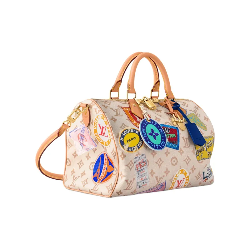LOUIS VUITTON Speedy Soft 30 Monogram Dune Pink Multicolor-1
