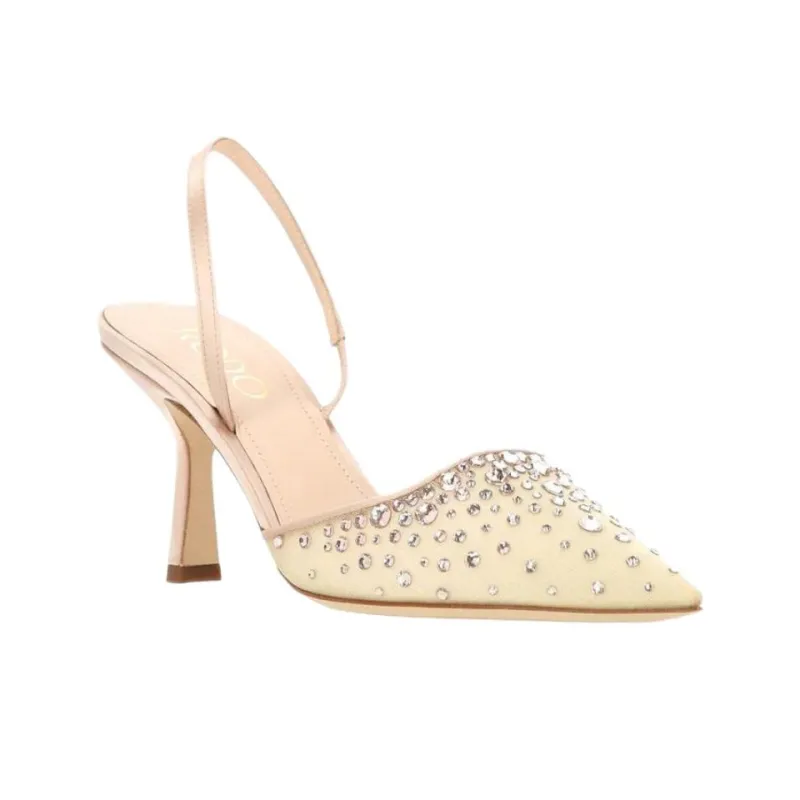 Rodo Slim Heel High Heels 7.5cm Women's Beige-2
