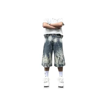 Imcrasy Denim Shorts Unisex Blue