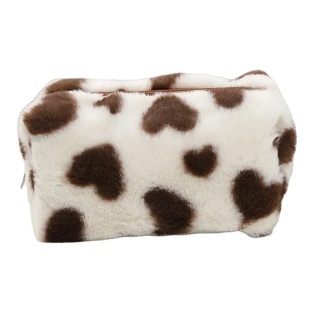 QEEDNS Instagram Style Cute Heart Plush Bag Make up Tools 1 Pc-8