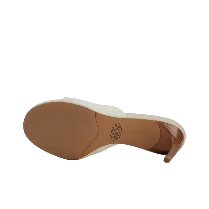URBAN REVIVO Slip Resistant Slide Slippers Women's Ecru-3
